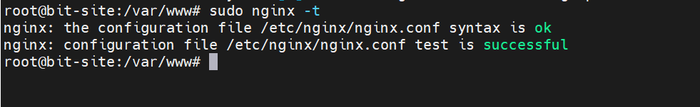 sudo nginx -t